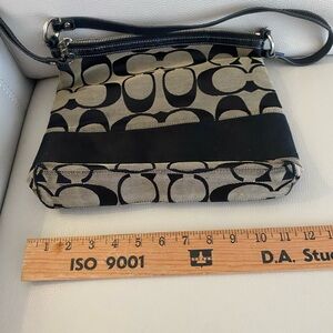 Coach printed black and white bag